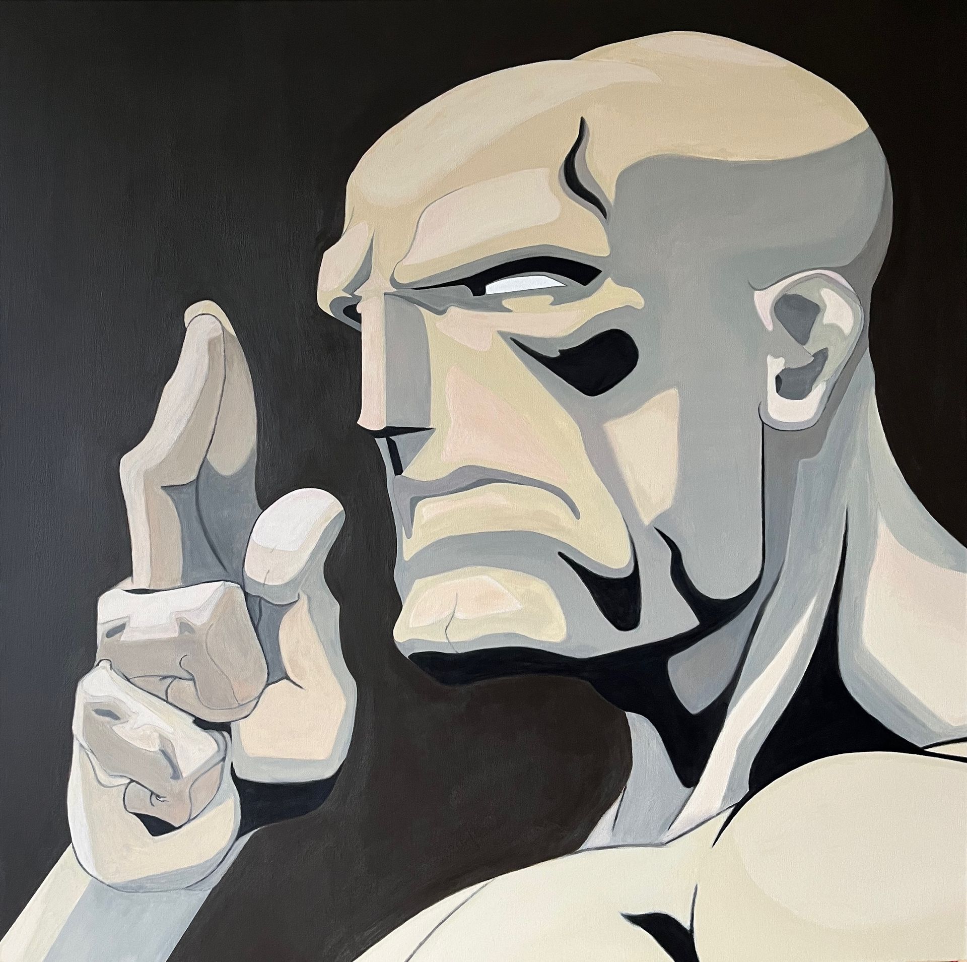 Peinture Dhalsim acrylique