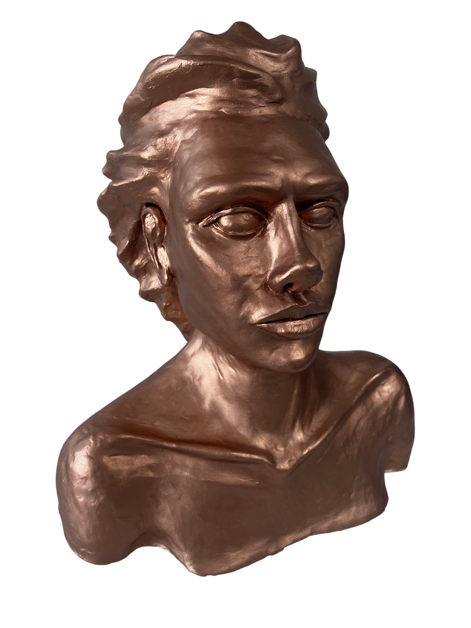 Sculpture statue Femme couleur bronze stoïque majestuseuse